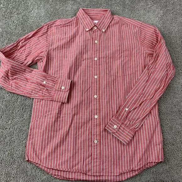 GAP | Shirts | Gap Standard Fit Button Up Shirt Mens Small Red White  Striped Long Sleeve | Poshmark